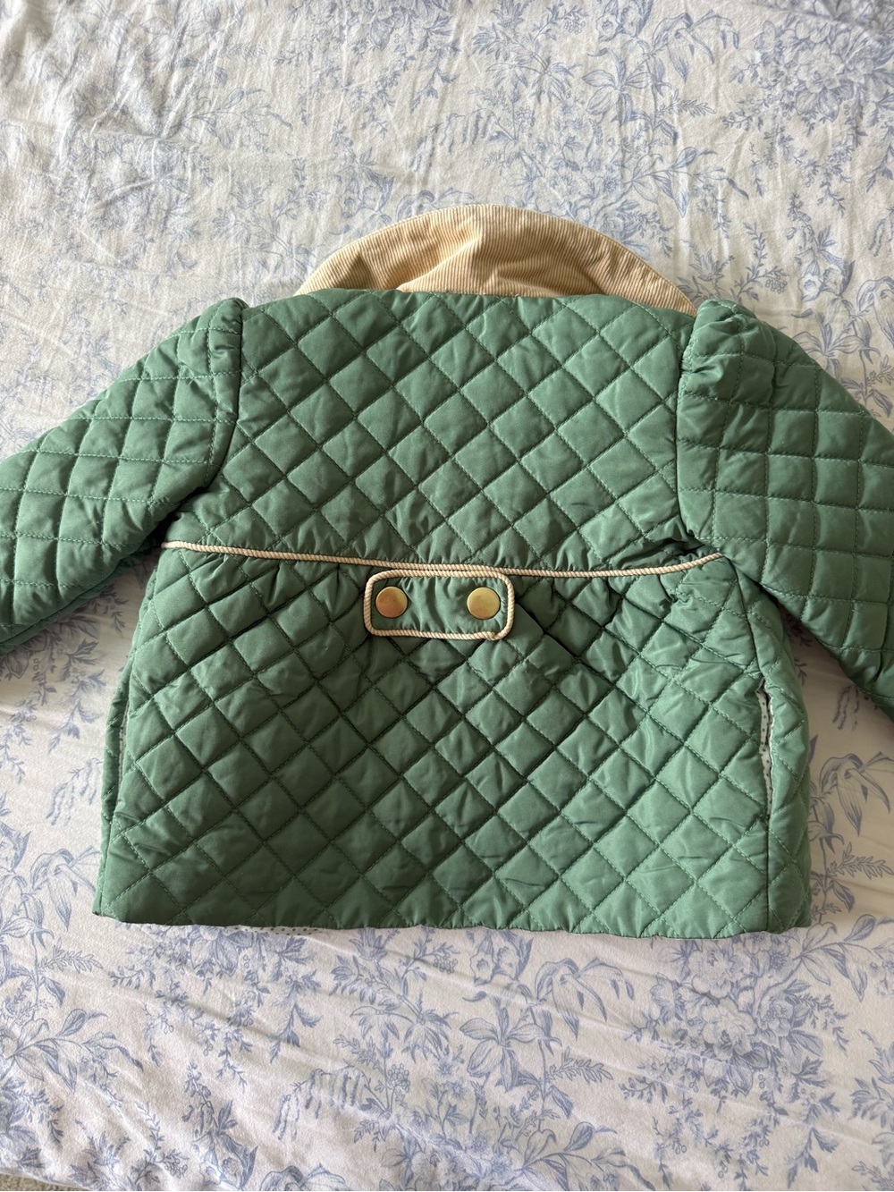 The Beaufort Bonnet Company Quilted Green Jacket with Gold Buttons - Picture 4 of 4